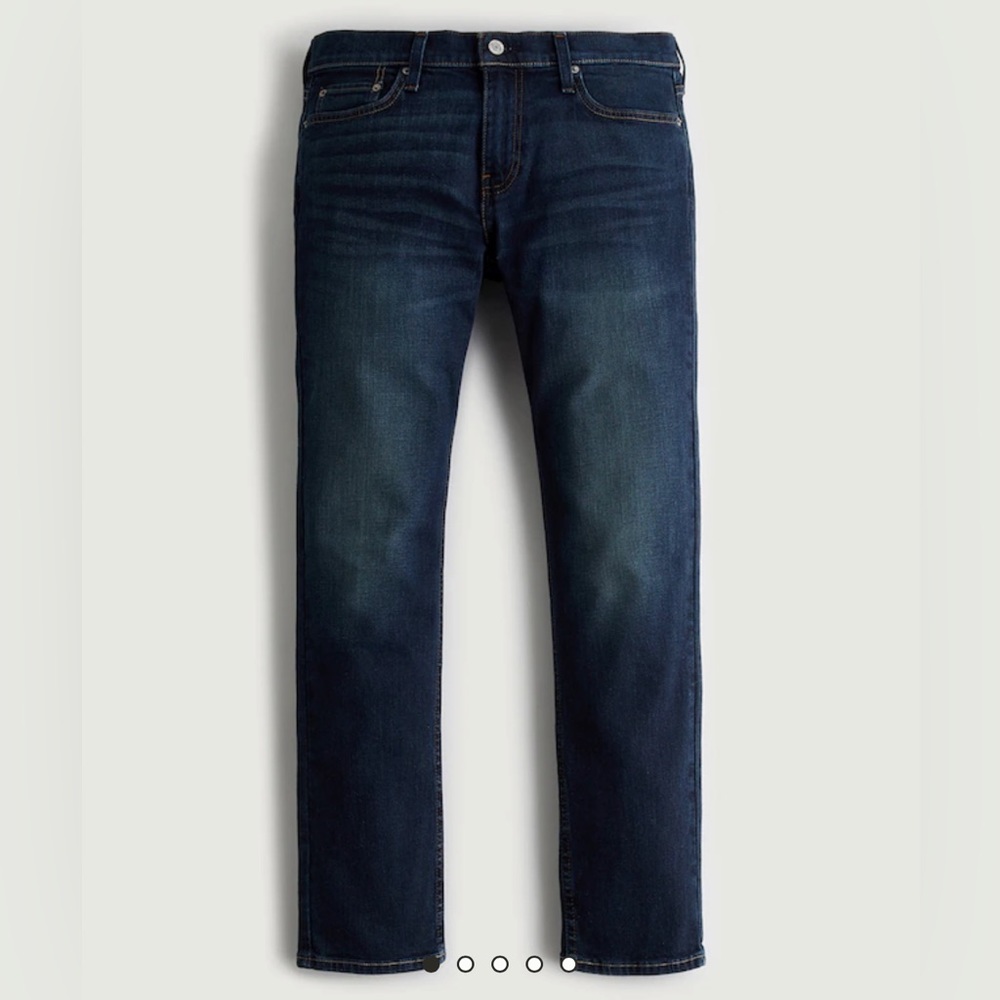 Hollister dark wash men’s jeans slim straight jeans